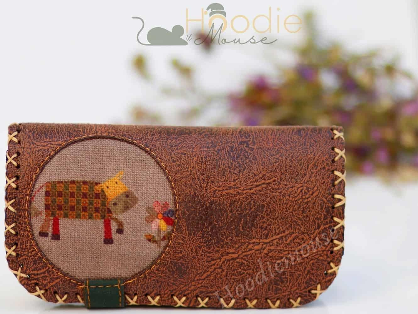 İnek Figürlü Büyük Cüzdan Etnik Bohem Retro Vintage Style  - KAHVERENGİ
