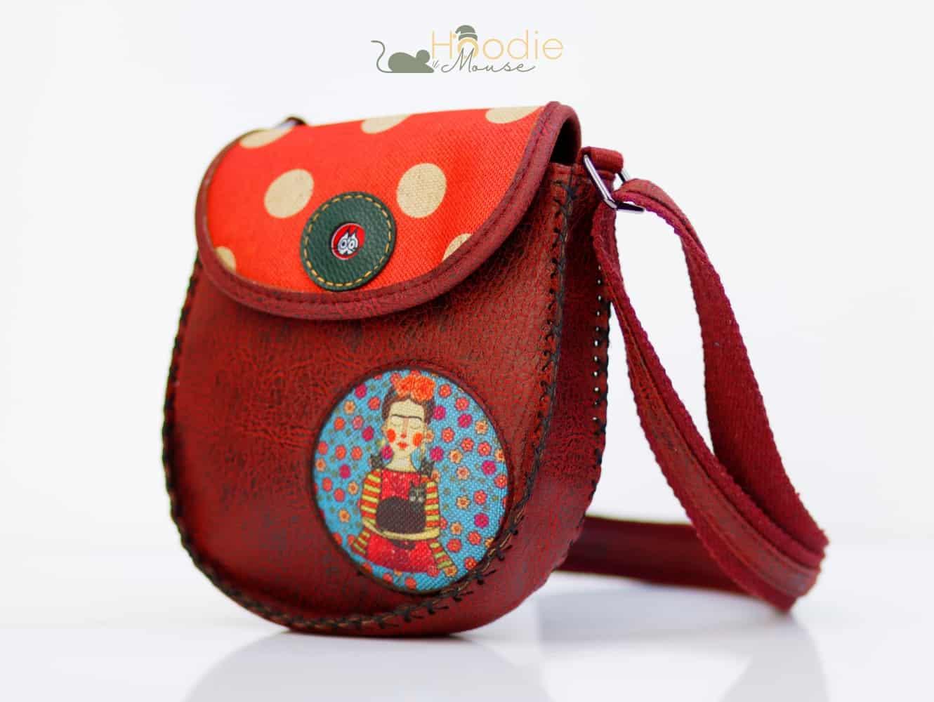 Mavi Frida Çapraz Örgülü Kol Çantası Etnik Bohem Style - Bordo