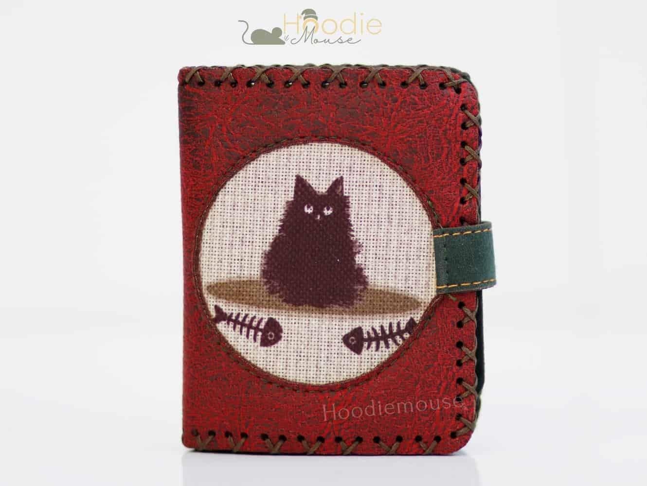 Karamık Figürlü Küçük Cüzdan Etnik Bohem Retro Style - Bordo