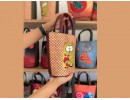 Kedi Fare Figürlü Kova Model Çanta Etnik Bohem Style - BORDO