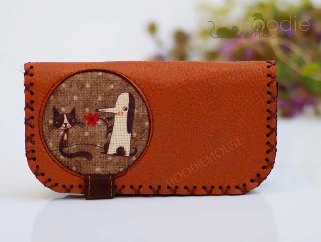 Tilki Figürlü Büyük Cüzdan Etnik Bohem Retro Vintage Style - TABA