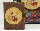 Baykuş Figürlü Küçük Postacı Çanta Bordo ve Küçük Cüzdan Kahverengi Kombin