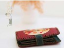Mexican F. Kahlo Figürlü Küçük Cüzdan Etnik Bohem Retro Style - Bordo