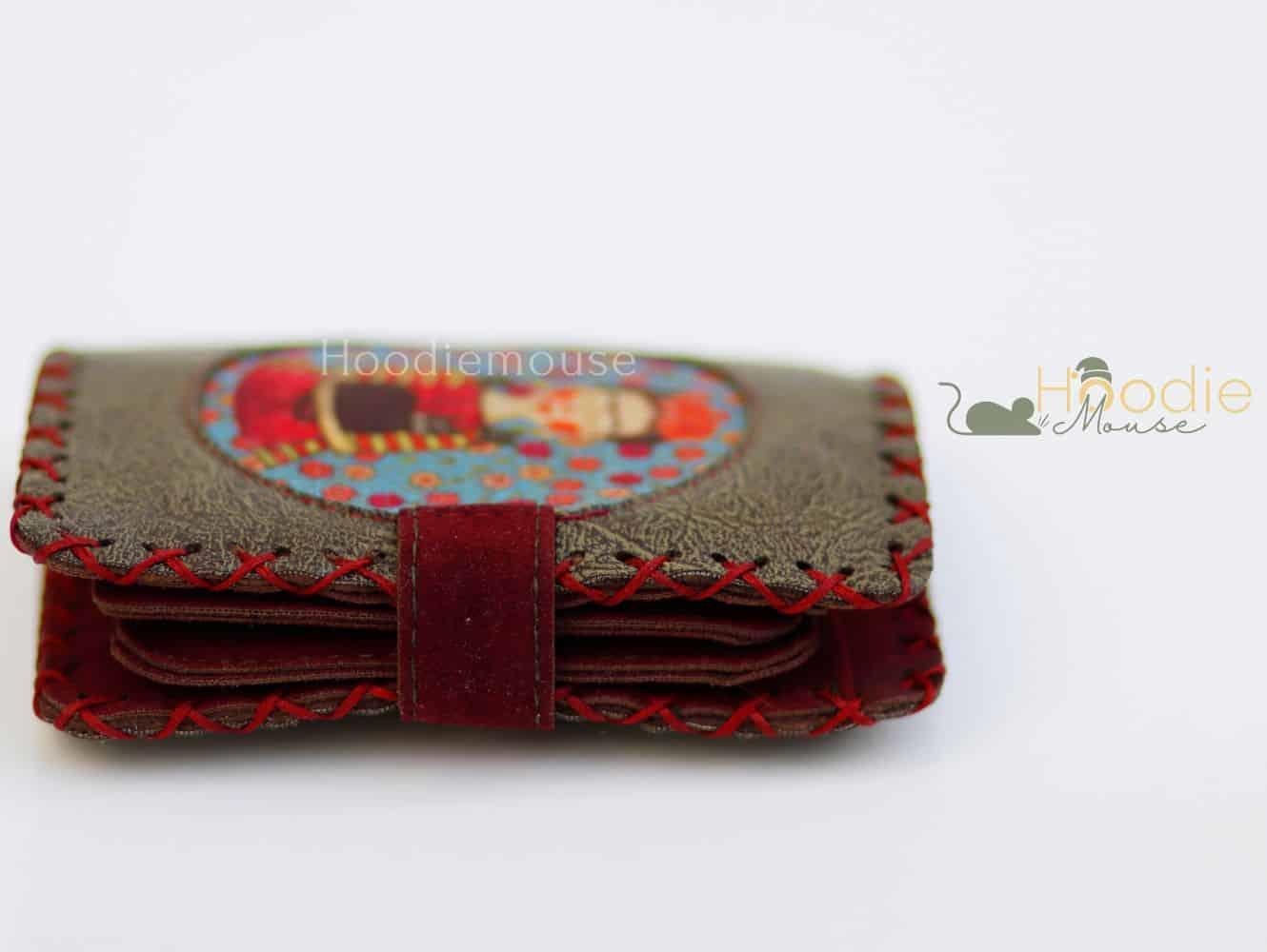 Mavi Frida Figürlü Küçük Cüzdan Etnik Bohem Retro Style - YESİL
