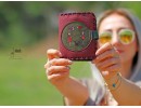 Balon Figürlü Küçük Cüzdan Etnik Bohem Retro Style - Bordo