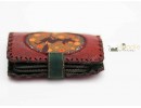 Cadı Figürlü Küçük Cüzdan Etnik Bohem Retro Style - Bordo