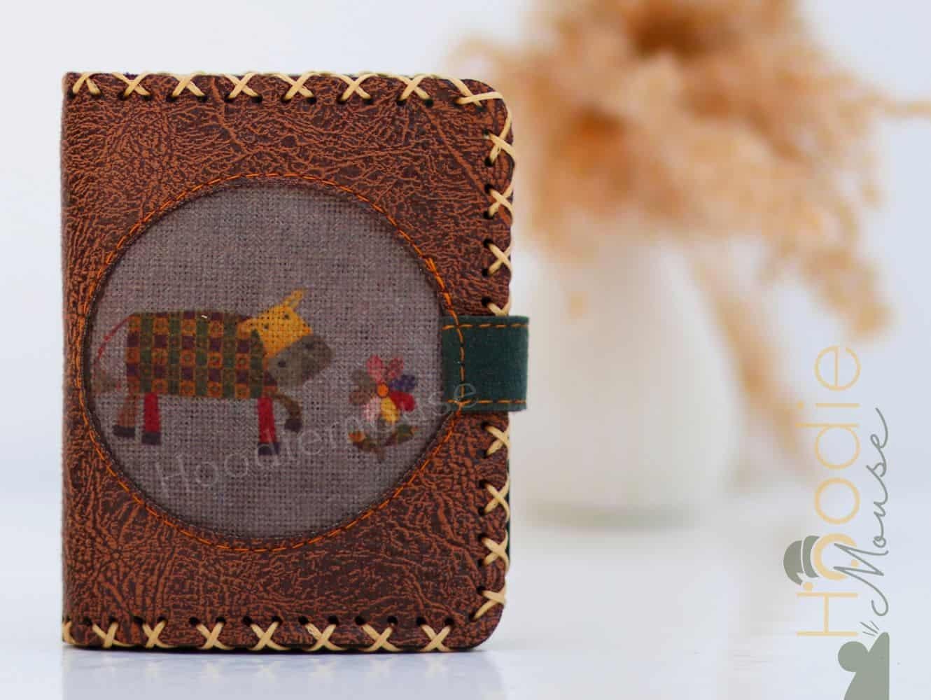 Inek Figürlü Küçük Cüzdan Etnik Bohem Retro Style  - Kahverengi