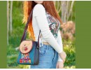 Baykuş Figürlü Küçük Postacı Omuz Çantası Etnik Bohem Style - Siyah