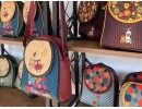Baykuş Figürlü Küçük Postacı Omuz Çantası Etnik Bohem Style - Bordo