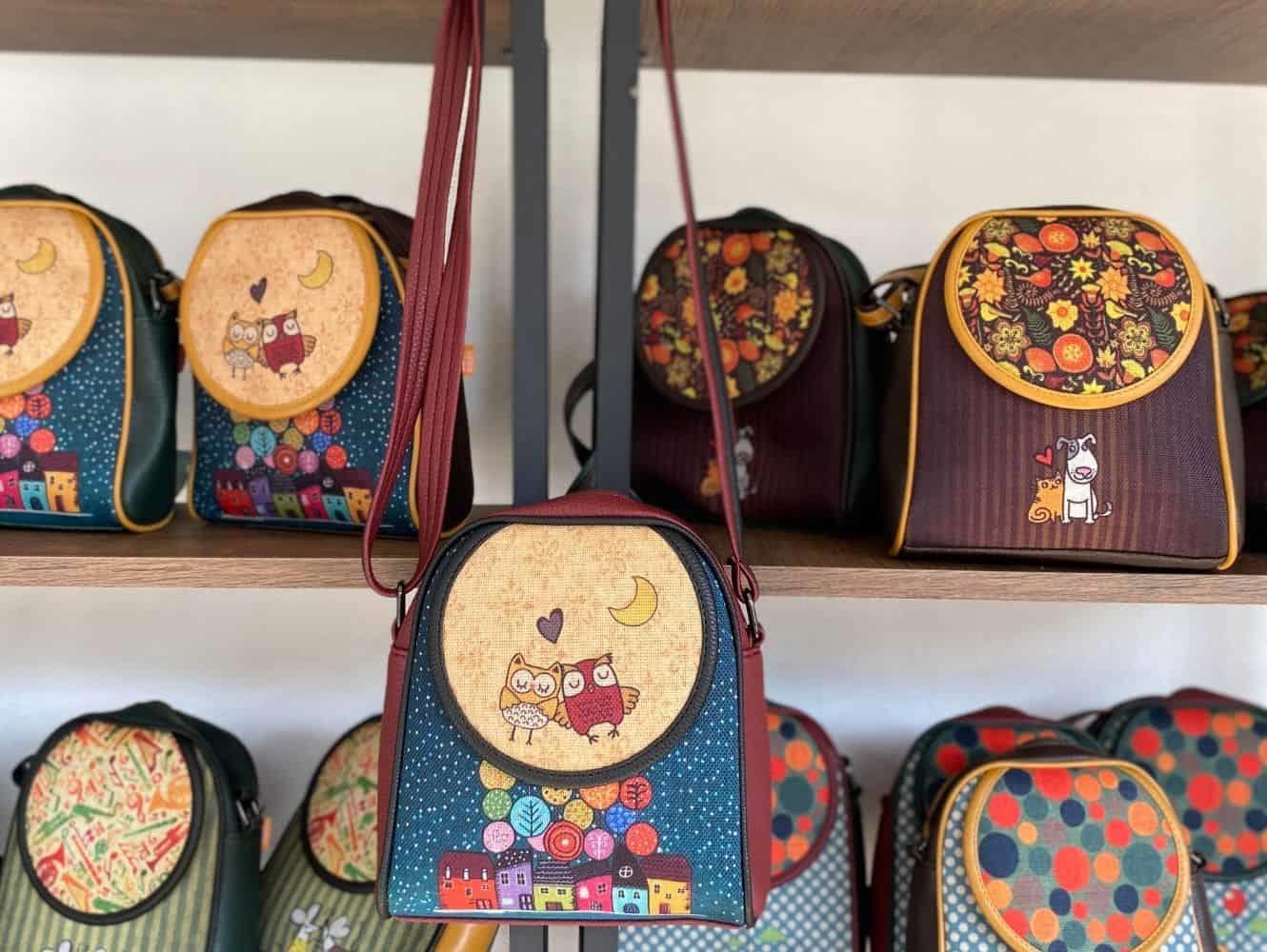 Baykuş Figürlü Küçük Postacı Omuz Çantası Etnik Bohem Style - Bordo