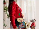 Baykuş Figürlü Küçük Postacı Omuz Çantası Etnik Bohem Style - Bordo