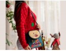 Baykuş Figürlü Küçük Postacı Omuz Çantası Etnik Bohem Style - Bordo