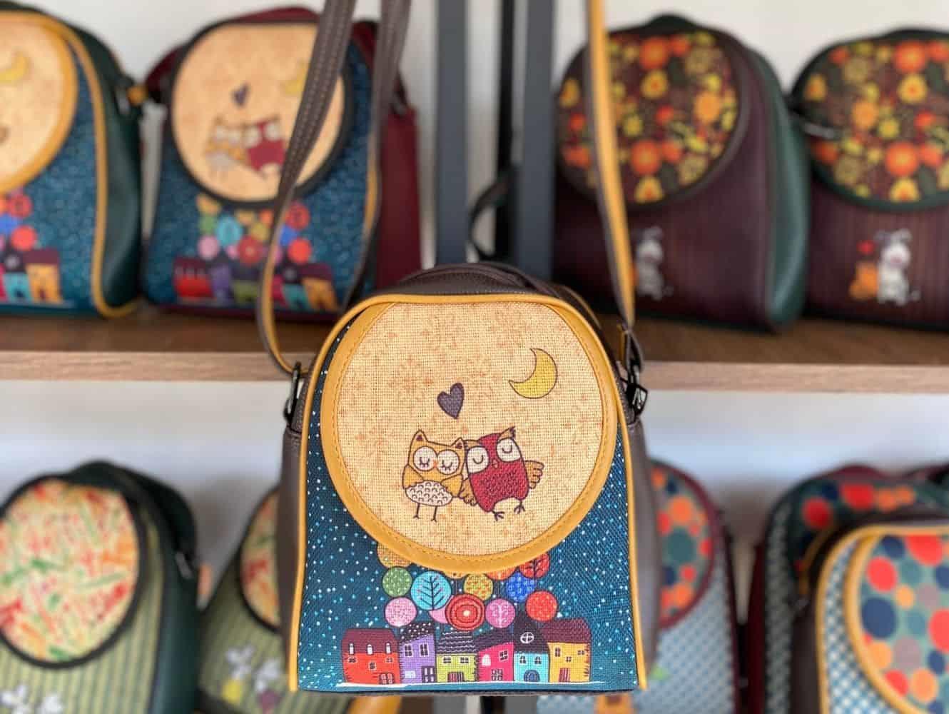 Baykuş Figürlü Küçük Postacı Omuz Çantası Etnik Bohem Style - Kahverengi