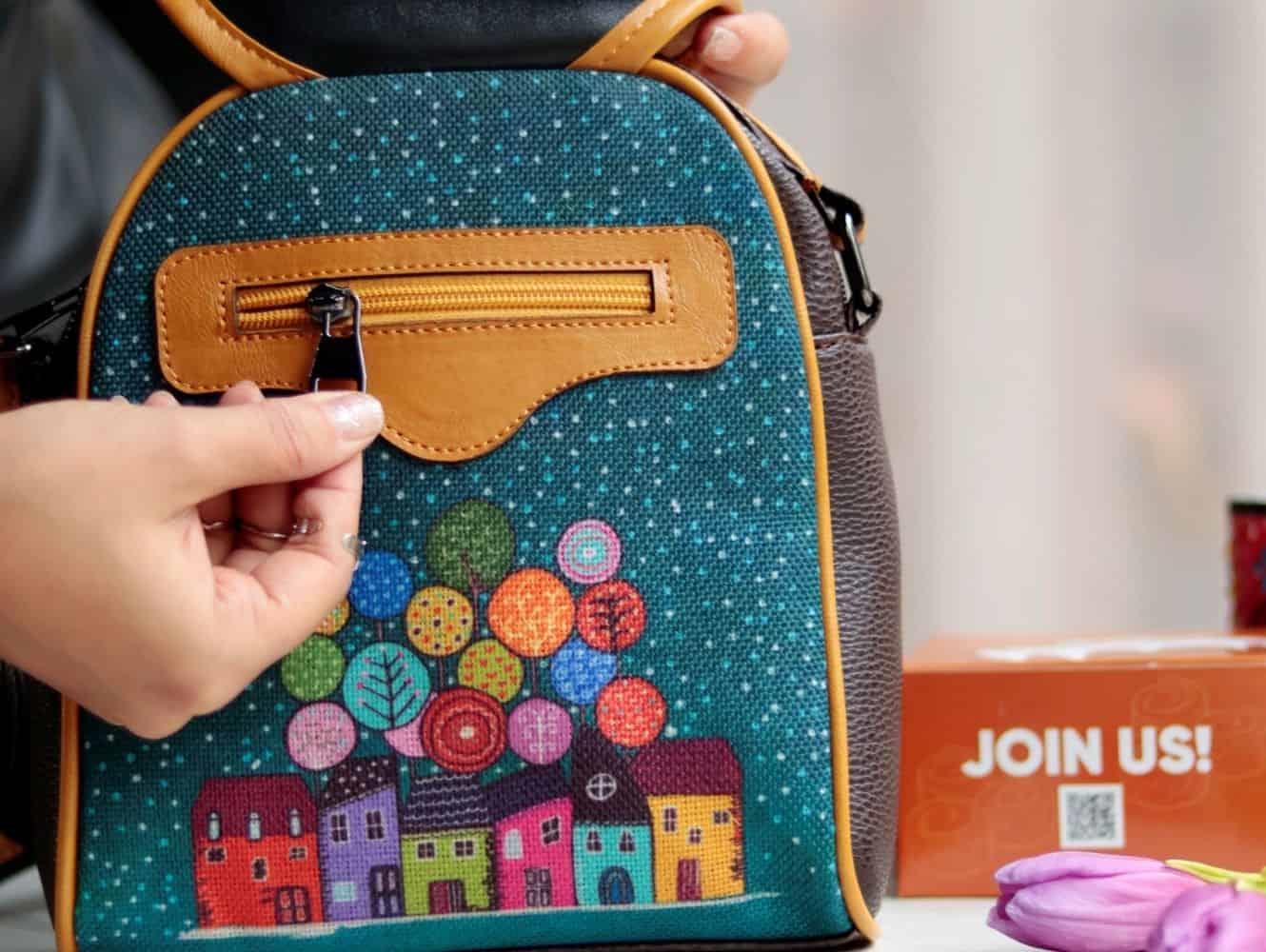 Baykuş Figürlü Küçük Postacı Omuz Çantası Etnik Bohem Style - Kahverengi
