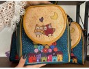 Baykuş Figürlü Küçük Postacı Omuz Çantası Etnik Bohem Style - Yesil