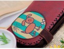 Köpek Figürlü Büyük Cüzdan Etnik Bohem Retro Vintage Style - BORDO