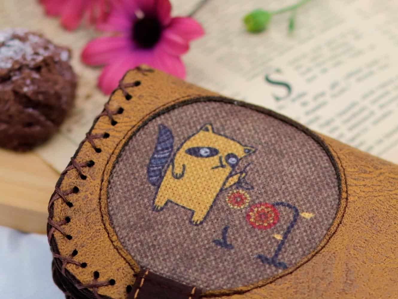 Rakun Figürlü Büyük Cüzdan Etnik Bohem Retro Vintage Style - HARDAL