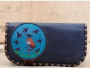 Karga Figürlü Büyük Cüzdan Etnik Bohem Retro Vintage Style - ANTRASİT