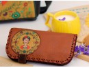 Frida Figürlü Büyük Postacı Kol Çantası Etnik Bohem Style Çanta Siyah Cüzdan Taba Kombin