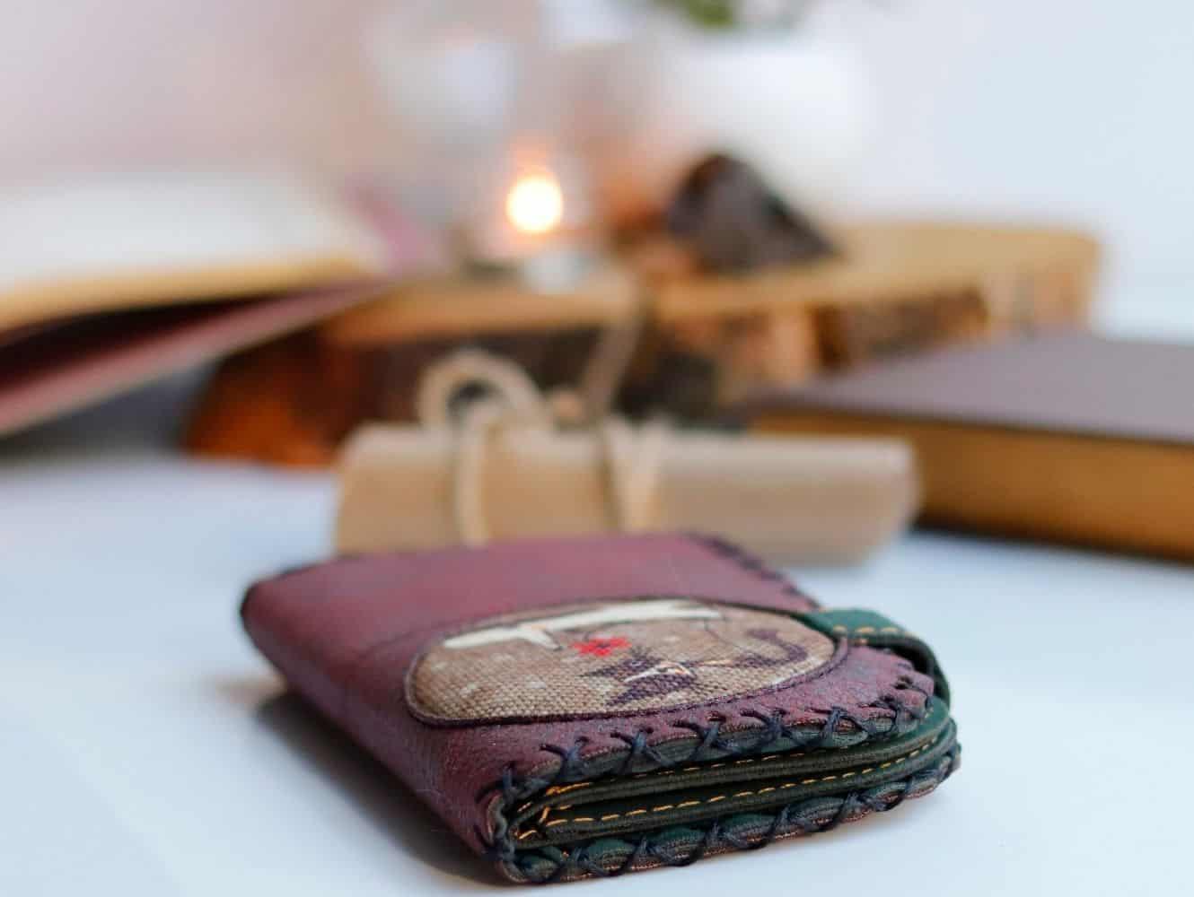 Tilki Figürlü Büyük Cüzdan Etnik Bohem Retro Vintage Style - BORDO