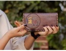 Rakun Figürlü Büyük Cüzdan Etnik Bohem Retro Vintage Style - KAHVERENGİ