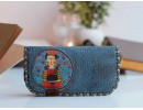 Mavi Frida Figürlü Büyük Cüzdan Etnik Bohem Retro Vintage Style - PETROL