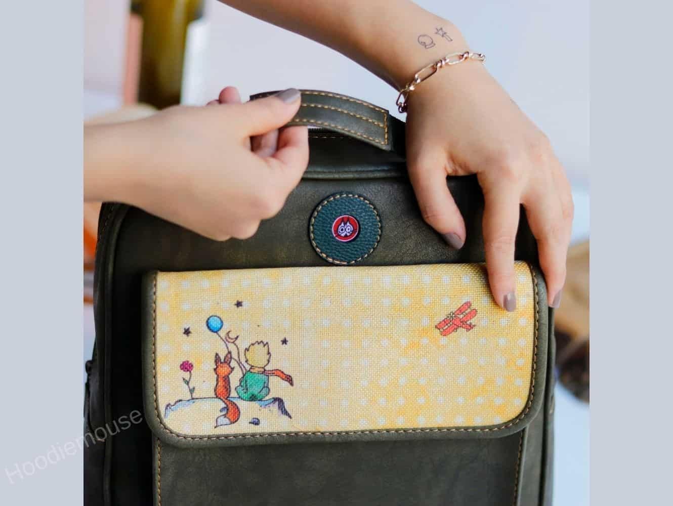 Küçük Prens Desen Unisex Yesil Canta, Y Kucuk Prens Yesil Cüzdan Hem Sırt Hem Capraz Hem Elde Etnik Bohem Style