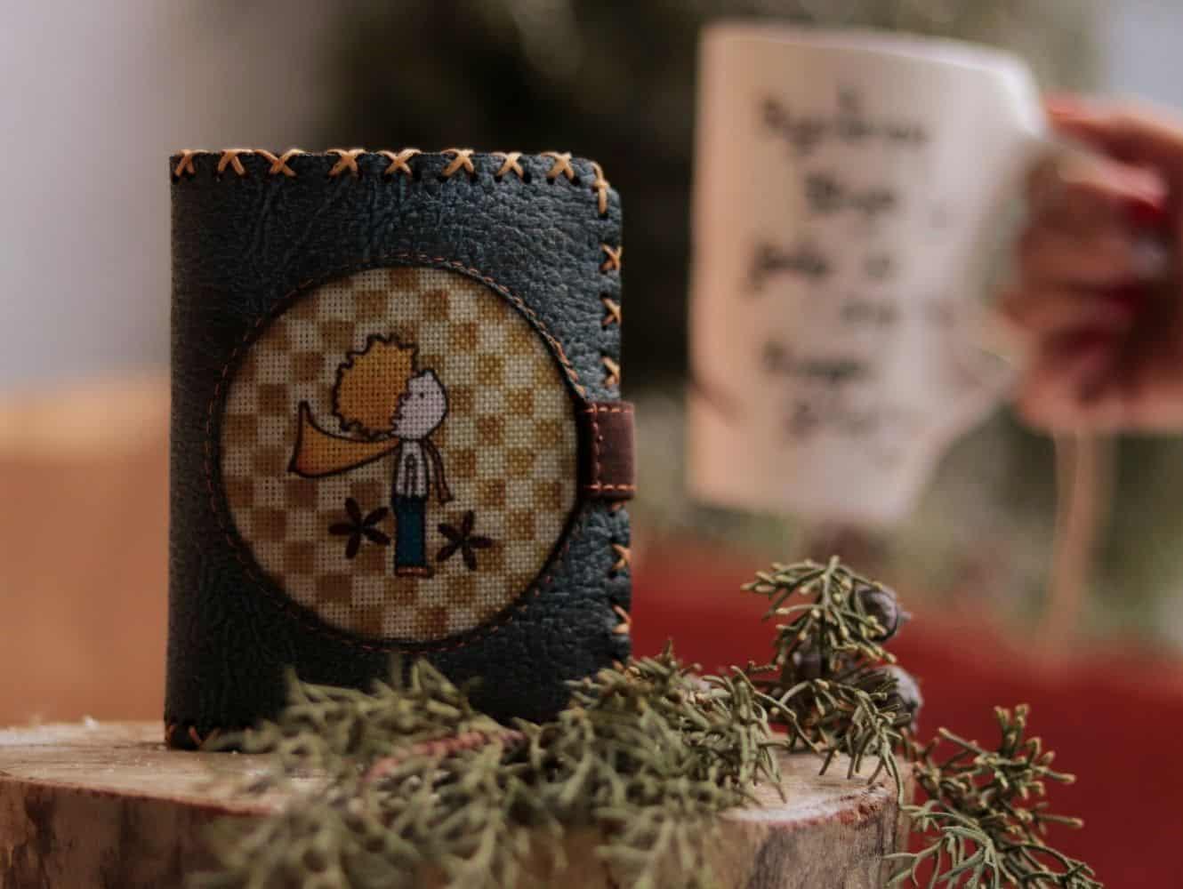 Y. Küçük Prens Figürlü Küçük Cüzdan Etnik Bohem Retro Style - Petrol