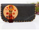 Mexsican Frida Figürlü Büyük Cüzdan Etnik Bohem Retro Vintage Style - ANTRASİT