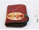 Mexsican Frida Figürlü Büyük Cüzdan Etnik Bohem Retro Vintage Style - BORDO