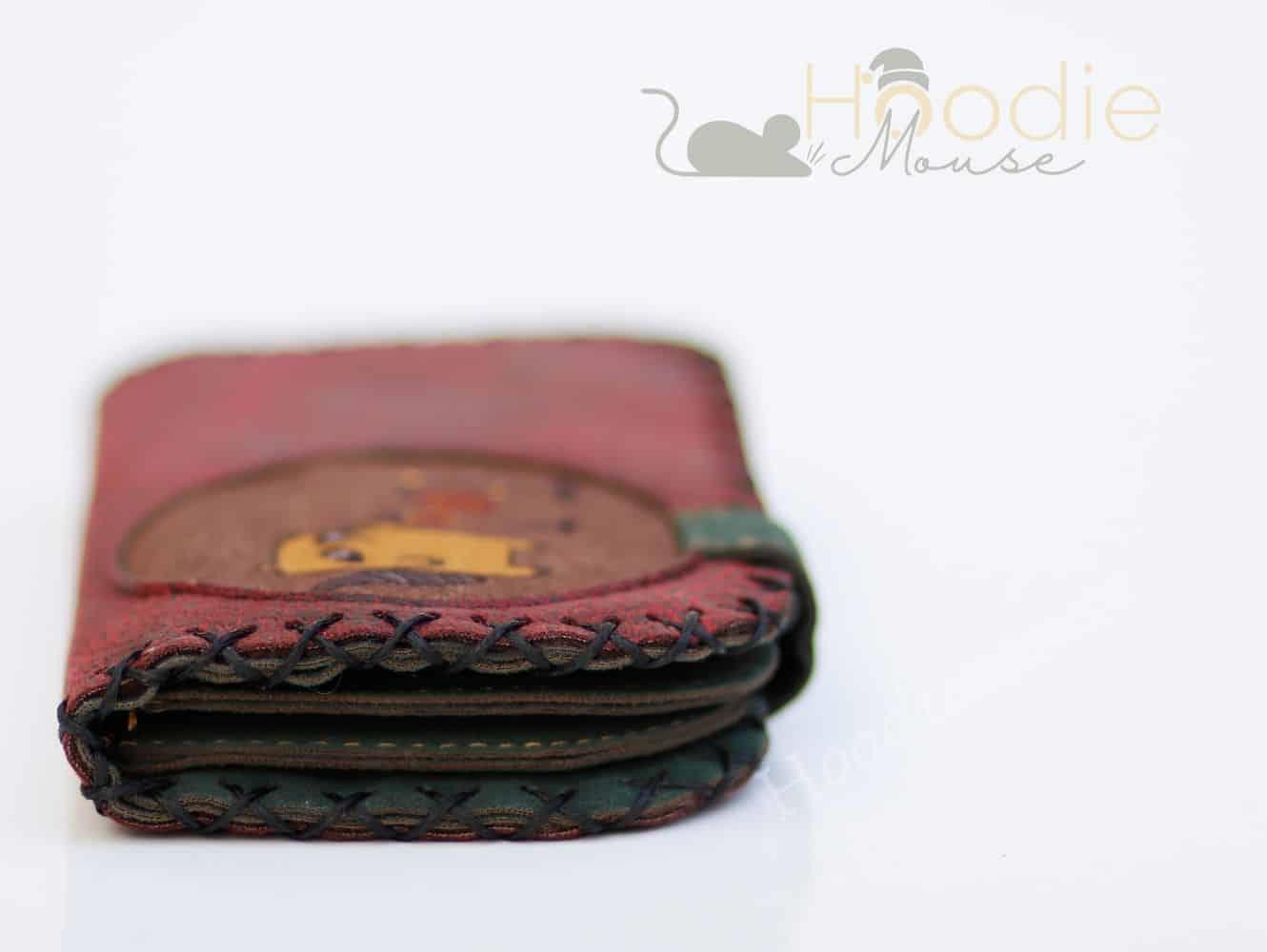 Rakun Figürlü Büyük Cüzdan Etnik Bohem Retro Vintage Style - BORDO