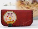 Cin Ayse Figürlü Büyük Cüzdan Etnik Bohem Retro Vintage Style - BORDO