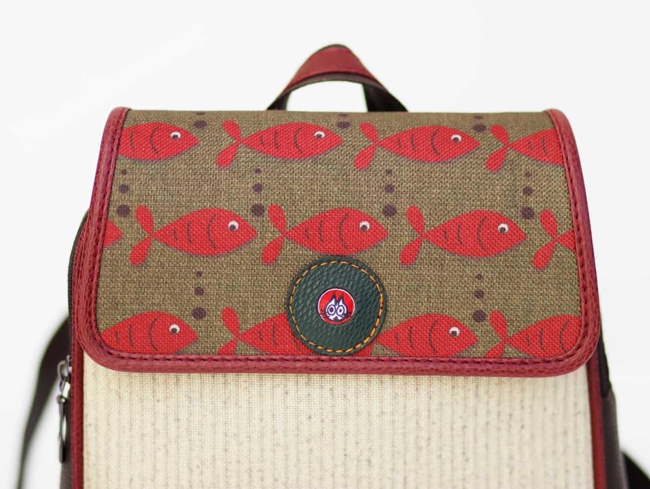 Karamık Figürlü Kapaklı Sırt Çantası Siyah, Cüzdan Yesil Etnik Bohem Style KOMBİN