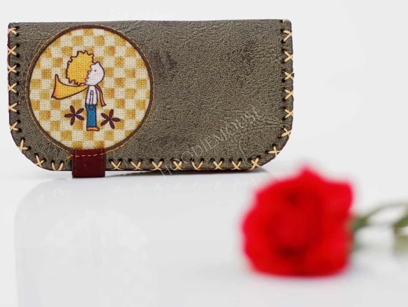 Y.Küçük Prens Figürlü Büyük Cüzdan Etnik Bohem Retro Vintage Style - YESİL
