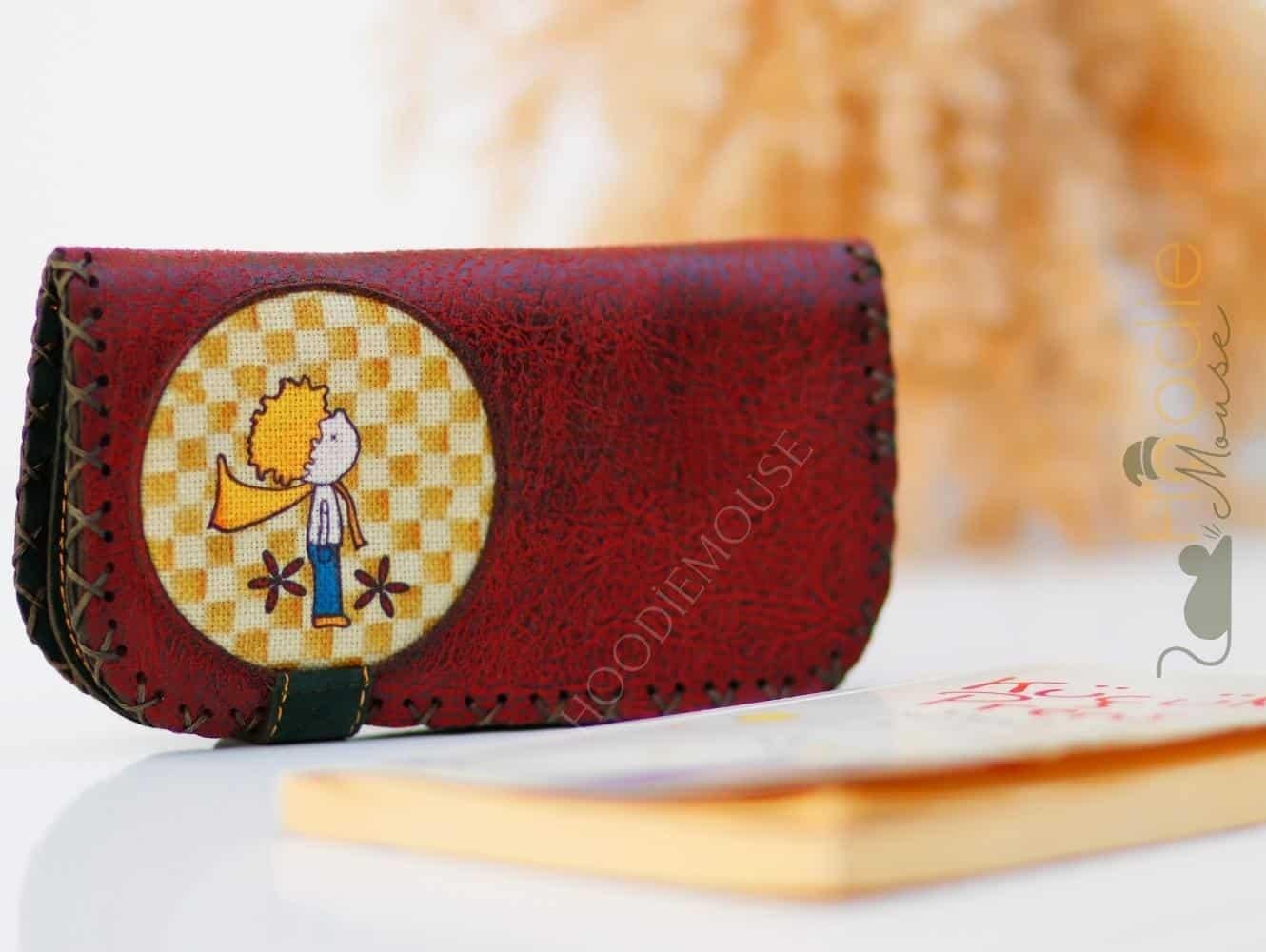 Y.Küçük Prens Figürlü Büyük Cüzdan Etnik Bohem Retro Vintage Style - BORDO
