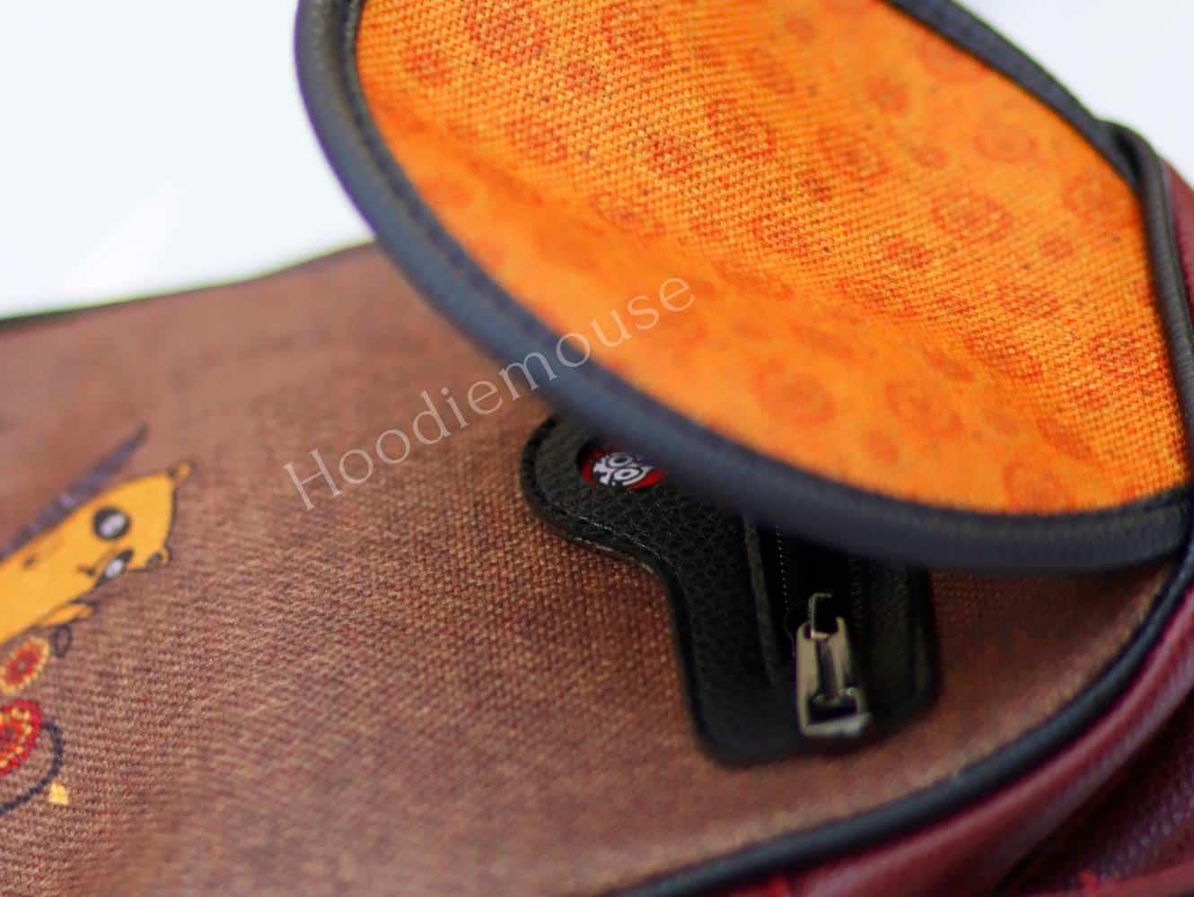 Rakun Figürlü Küçük Postacı Omuz Çantası Etnik Bohem Style - Bordo