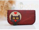 Kedi Aşkı Figürlü Büyük Cüzdan Etnik Bohem Retro Vintage Style - BORDO