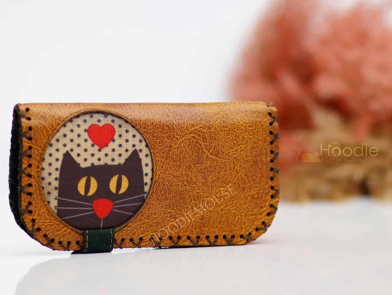 Kedi Aşkı Figürlü Büyük Cüzdan Etnik Bohem Retro Vintage Style - HARDAL