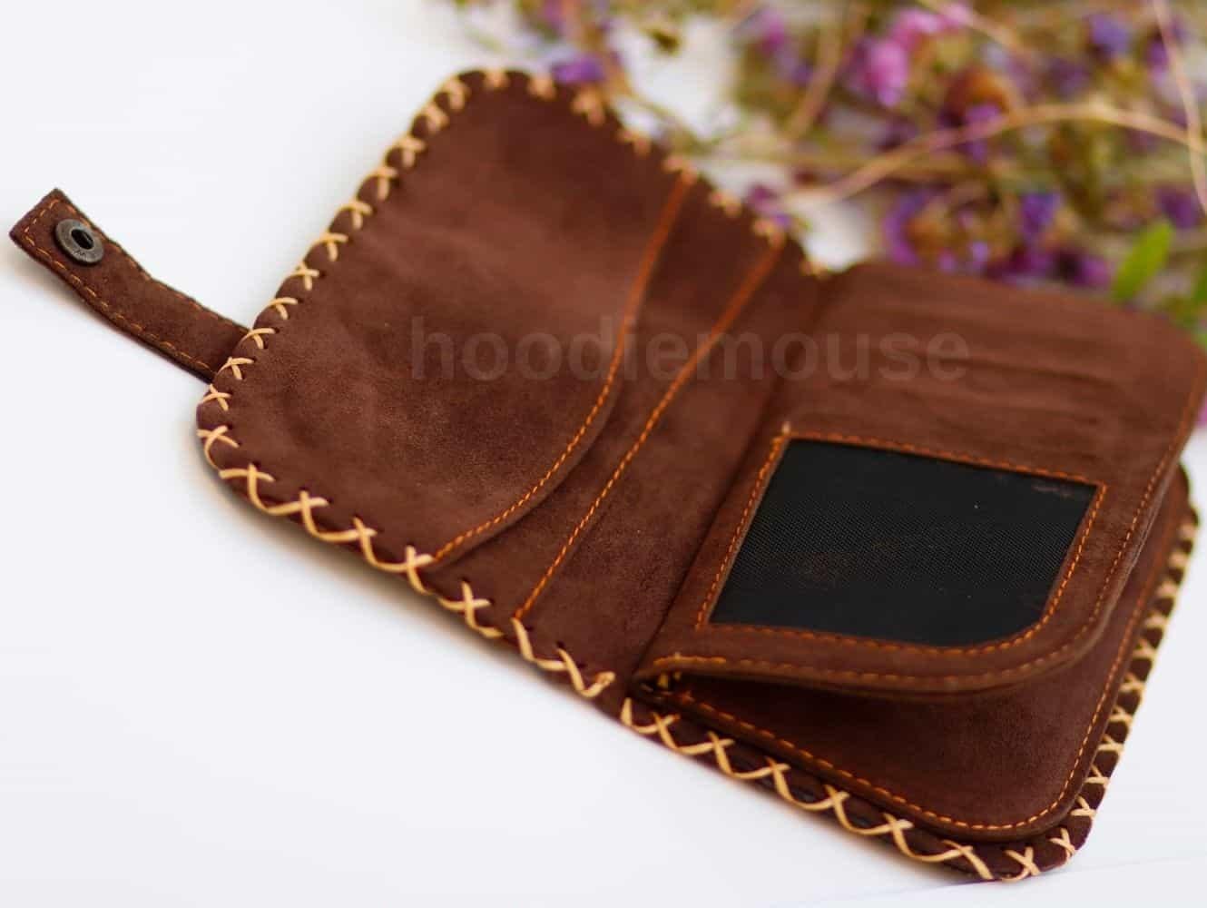Kuş Figürlü Büyük Cüzdan Etnik Bohem Retro Vintage Style- TABA