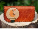 Kuş Figürlü Büyük Cüzdan Etnik Bohem Retro Vintage Style- TABA