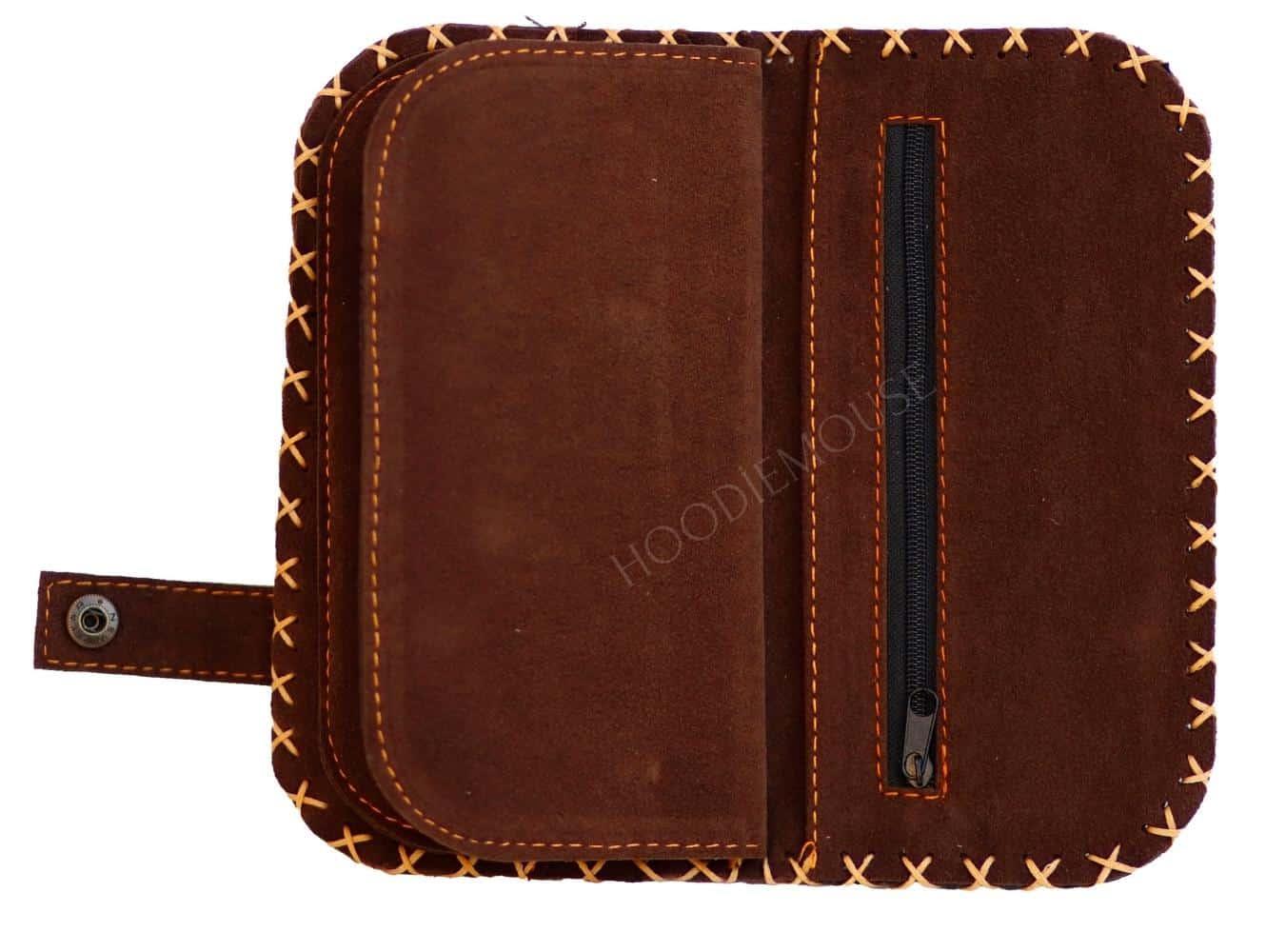 Mavi Frida Figürlü Büyük Cüzdan Etnik Bohem Retro Vintage Style - BORDO