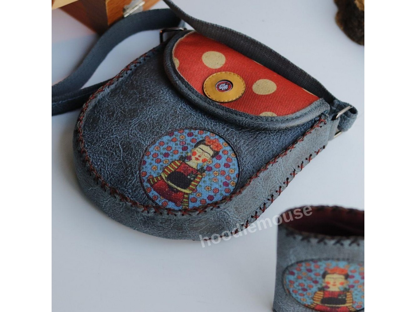 Mavi Frida Çapraz Örgülü Kol Çantası Etnik Bohem Style - Petrol
