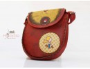 Küçük Prens Figürlü Çapraz Örgülü Kol Çantası Etnik and Bohem Style - Bordo