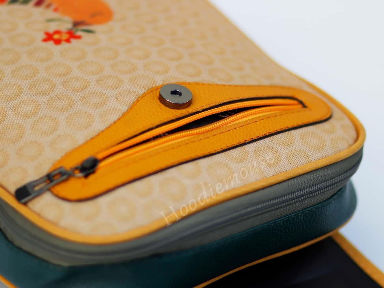 Kuş Figürlü Kapaklı Sırt Çantası Yesil, Cüzdan Yesil Etnik Bohem Style Cüzdan Kombin