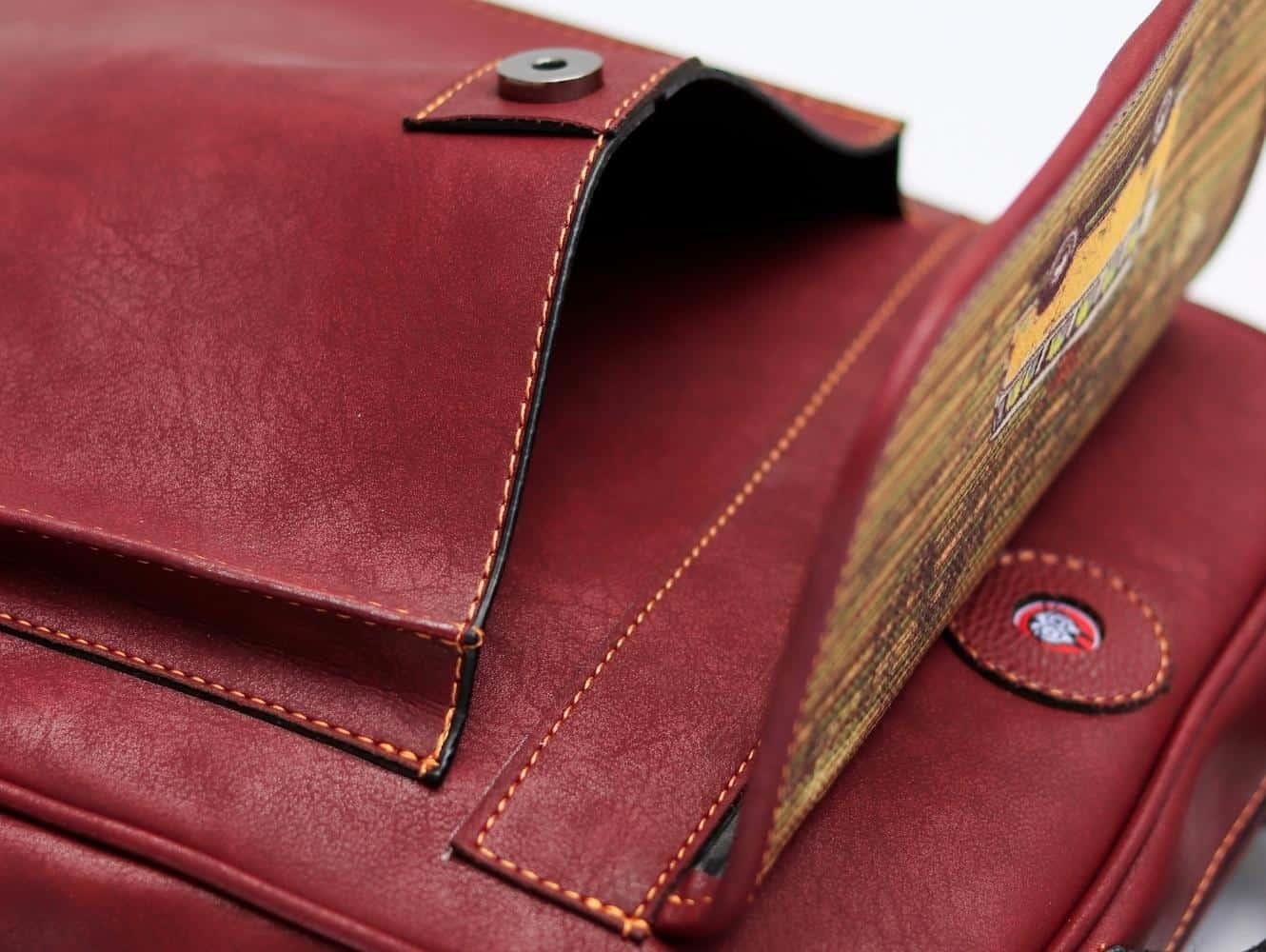 Wosvos Figürlü Unisex Canta Hem Sırt Hem Capraz Hem Elde Etnik Bohem Style - BORDO