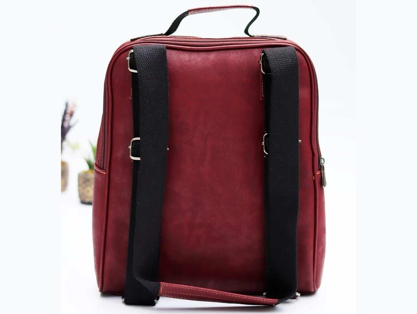 Wosvos Figürlü Unisex Canta Hem Sırt Hem Capraz Hem Elde Etnik Bohem Style - BORDO