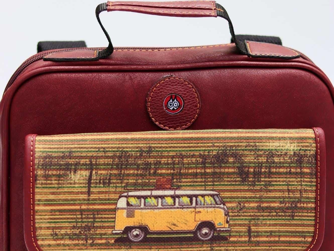 Wosvos Figürlü Unisex Canta Hem Sırt Hem Capraz Hem Elde Etnik Bohem Style - BORDO