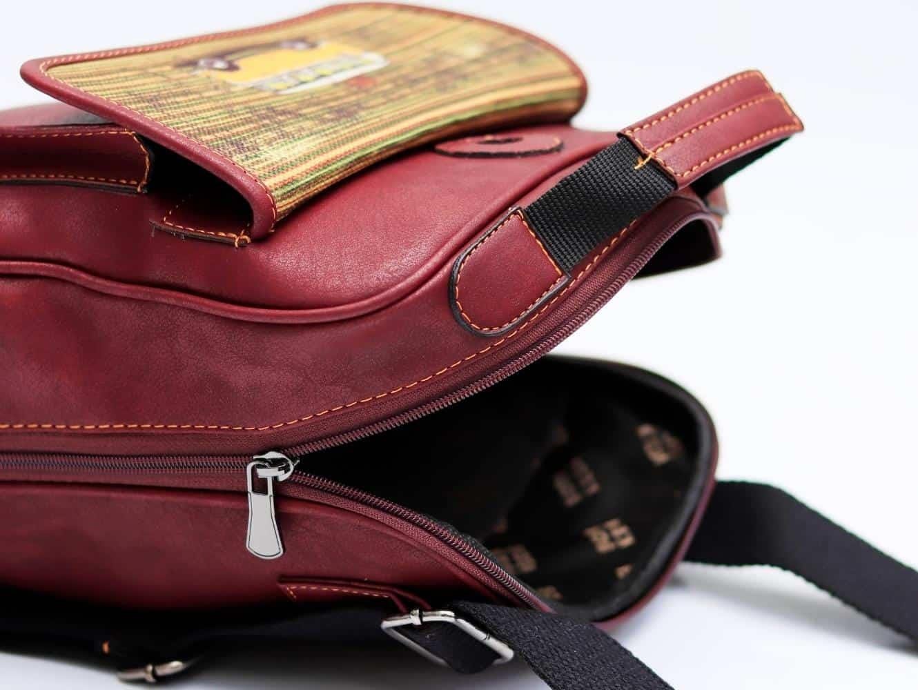Wosvos Figürlü Unisex Canta Hem Sırt Hem Capraz Hem Elde Etnik Bohem Style - BORDO