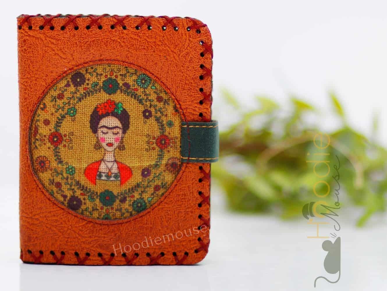 Frida Figürlü Küçük Cüzdan Etnik Bohem Retro Style - Taba