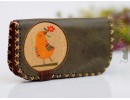 Kuş Figürlü Büyük Cüzdan Etnik Bohem Retro Vintage Style - YEŞİL